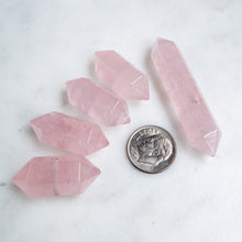 Load image into Gallery viewer, Unconditional Love Talisman: Rose Quartz Double Terminated Crystal Ring