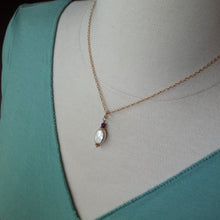 Load image into Gallery viewer, Coin Pearl and Garnet Necklace Charm