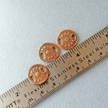 Load image into Gallery viewer, Bronze Tribal Mandala Silk Ribbon Wrap Bracelet