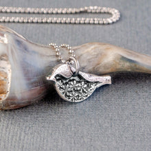 Load image into Gallery viewer, Sterling Silver Chickadee Pendant