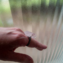 Load image into Gallery viewer, Unconditional Love Talisman: Rose Quartz Double Terminated Crystal Ring
