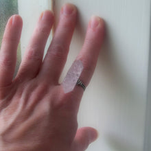 Load image into Gallery viewer, Unconditional Love Talisman: Rose Quartz Double Terminated Crystal Ring
