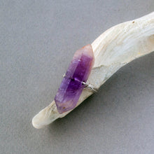 Load image into Gallery viewer, Tranquility Talisman Ring: Amethyst Double Terminated Crystal Ring
