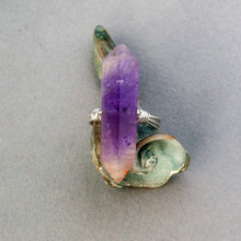 Load image into Gallery viewer, Tranquility Talisman Ring: Amethyst Double Terminated Crystal Ring
