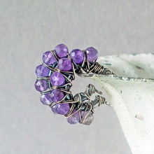 Load image into Gallery viewer, Amethyst Hoop Earrings