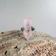 Load image into Gallery viewer, Unconditional Love Talisman: Rose Quartz Double Terminated Crystal Ring