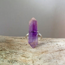 Load image into Gallery viewer, Tranquility Talisman Ring: Amethyst Double Terminated Crystal Ring
