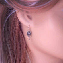 Load image into Gallery viewer, Citrine and Bronze Tapestry Earrings