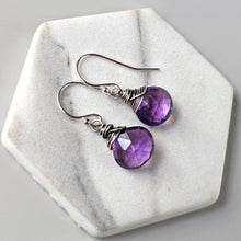 Load image into Gallery viewer, Amethyst Dangle Earrings