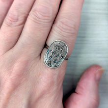 Load image into Gallery viewer, All Seeing Eye Statement Ring | Sterling Silver Botanical Talisman