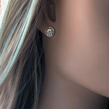 Load image into Gallery viewer, Victorian Lattice Flower Sterling Silver Stud Earrings