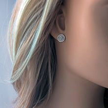 Load image into Gallery viewer, Egyptian Star Flower Sterling Silver Stud Earrings