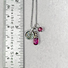 Load image into Gallery viewer, Artisan Silver Victorian Flower Charm Necklace