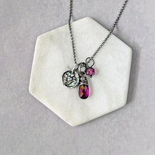 Load image into Gallery viewer, Artisan Silver Victorian Flower Charm Necklace