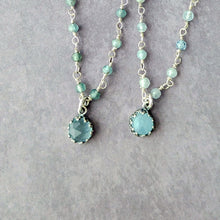Load image into Gallery viewer, Romantic Aquamarine Pendant Necklace