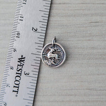 Load image into Gallery viewer, Leaping Stag Pendant: Sterling Silver Talisman Necklace