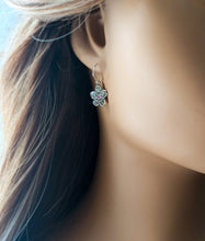 Load image into Gallery viewer, Cherry Blossom Earrings – Fine Silver Sakura Flower Earrings with Ruby