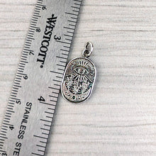 Load image into Gallery viewer, All Seeing Eye Pendant | Sterling Silver Crescent Moon Talisman Necklace