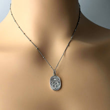 Load image into Gallery viewer, All Seeing Eye Pendant | Sterling Silver Crescent Moon Talisman Necklace