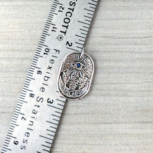 Load image into Gallery viewer, All Seeing Eye Sapphire Necklace | Fine Silver Intuition Talisman