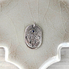 Load image into Gallery viewer, All Seeing Eye Sapphire Necklace | Fine Silver Intuition Talisman
