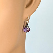 Load image into Gallery viewer, Amethyst Dangle Earrings