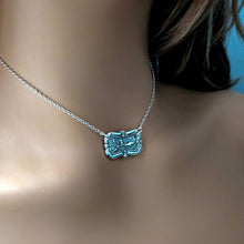 Load image into Gallery viewer, Cat on a Broom Necklace — Sterling Silver Wax Seal Talisman