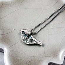 Load image into Gallery viewer, Sterling Silver Chickadee Pendant