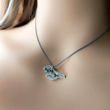 Load image into Gallery viewer, Sterling Silver Chickadee Pendant