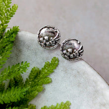 Load image into Gallery viewer, Victorian Lattice Flower Sterling Silver Stud Earrings