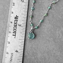 Load image into Gallery viewer, Rose-Cut Aquamarine Pendant Necklace