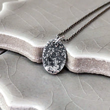 Load image into Gallery viewer, Sterling Silver Stag Pendant: Artisan Crafted Woodland Scene Charm