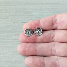 Load image into Gallery viewer, Egyptian Star Flower Sterling Silver Stud Earrings