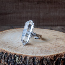 Load image into Gallery viewer, Intention Talisman Double Terminated Quartz Crystal Ring