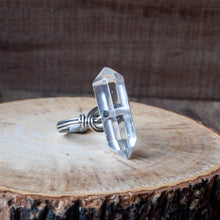 Load image into Gallery viewer, Intention Talisman Double Terminated Quartz Crystal Ring