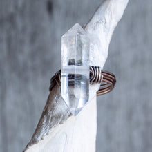 Load image into Gallery viewer, Intention Talisman Double Terminated Quartz Crystal Ring