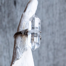 Load image into Gallery viewer, Intention Talisman Double Terminated Quartz Crystal Ring