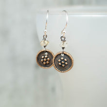 Load image into Gallery viewer, Citrine and Bronze Victorian Daisy Earrings