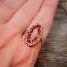 Load image into Gallery viewer, Look Within Ring in Rubelite Pink Tourmaline and Gold - Size 7 1/4
