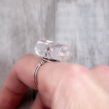 Load image into Gallery viewer, Intention Talisman Double Terminated Quartz Crystal Ring
