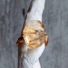Load image into Gallery viewer, Personal Power Talisman Citrine Faceted Oval Nugget Ring
