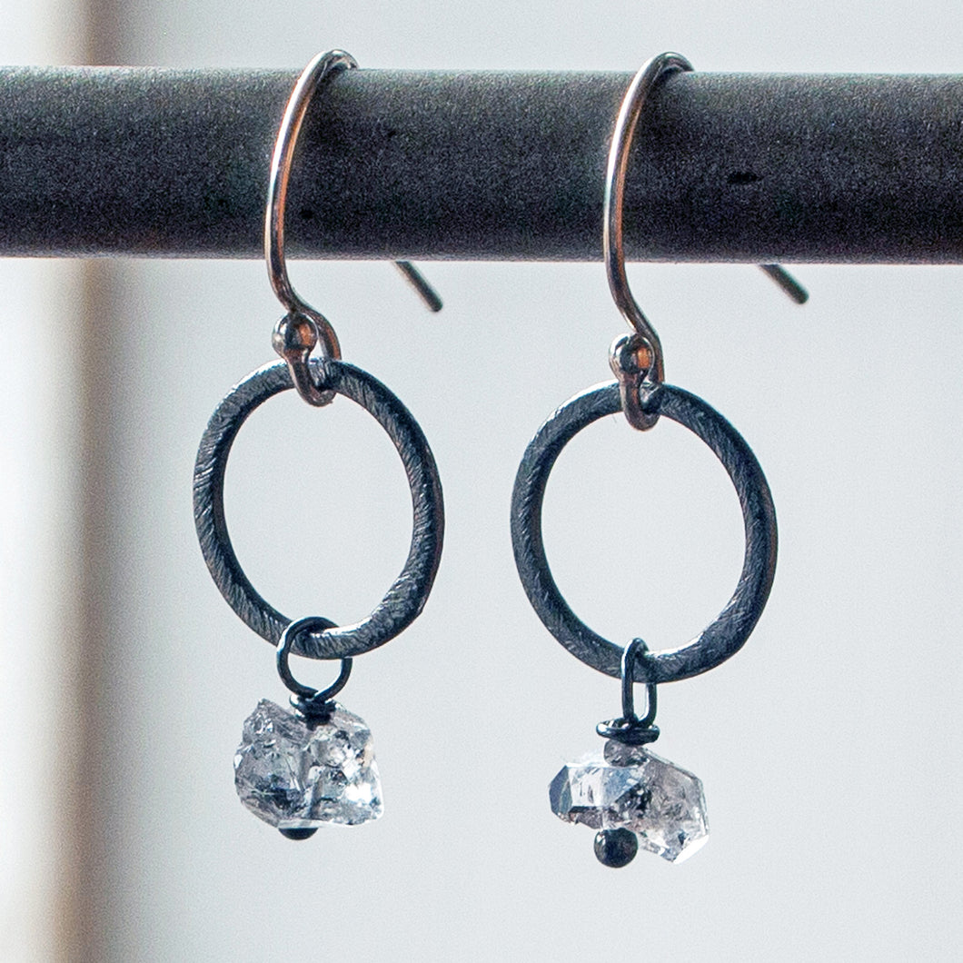 Raw Herkimer Diamond Earrings