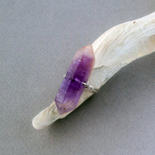 Load image into Gallery viewer, Tranquility Talisman Ring: Amethyst Double Terminated Crystal Ring
