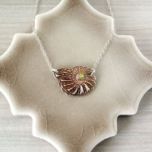 Load image into Gallery viewer, Sterling Silver Ammonite Necklace: Ethiopian Opal Fossil Pendant
