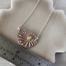 Load image into Gallery viewer, Sterling Silver Ammonite Necklace: Ethiopian Opal Fossil Pendant
