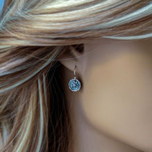 Load image into Gallery viewer, Sterling Silver Victorian Flower Earrings | Dainty Jewelry Cast from an Antique Button
