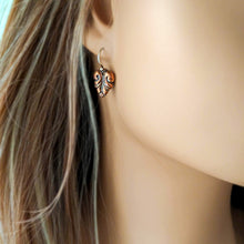 Load image into Gallery viewer, Copper Elvish Leaf Earrings
