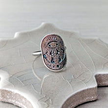 Load image into Gallery viewer, Sterling Silver All Seeing Eye Ring
