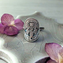 Load image into Gallery viewer, Sterling Silver All Seeing Eye Ring
