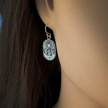 Load image into Gallery viewer, All Seeing Eye Drop Earrings | Sterling Silver Botanical Talisman
